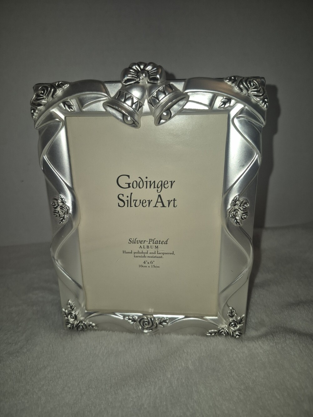 Vintage Godinger Silver Plated Satin Finish Wedding Album Holds 100 /4 X 6 - NEW
